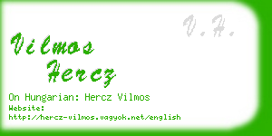 vilmos hercz business card